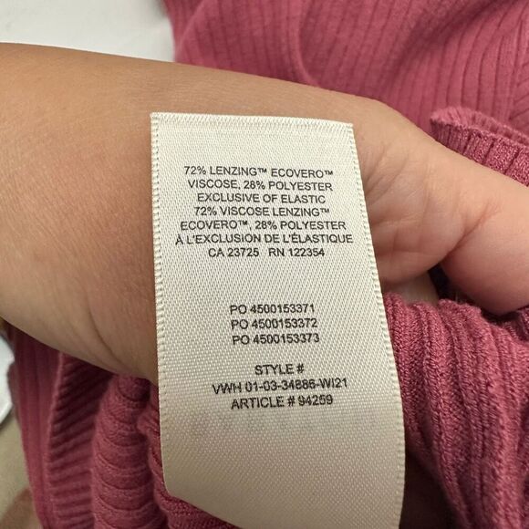 ARITZIA BABATON Womens Turtleneck Long Sleeve Ribbed Knit Sweater Stretchy sz M - Picture 7 of 8